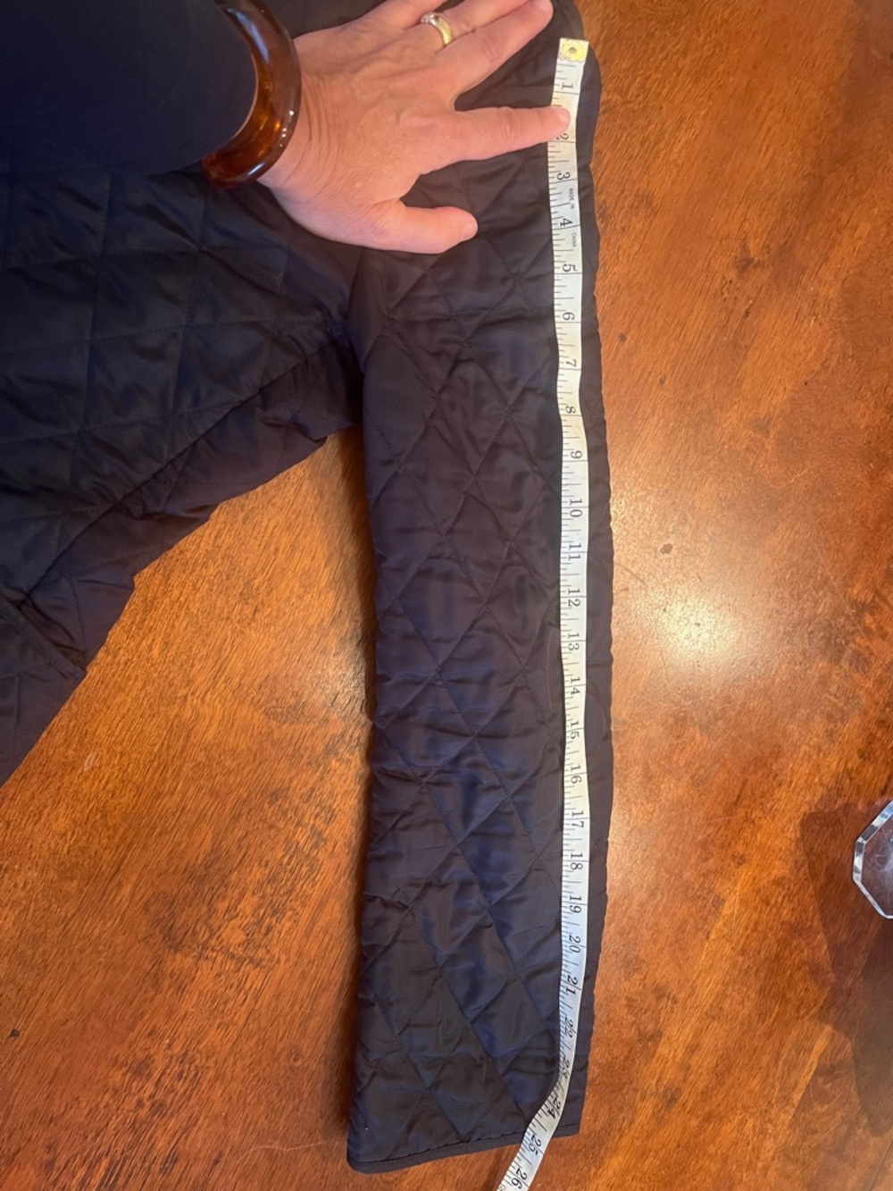 Burberry Navy Quilted Jacket with Signature Check Collar - Picture 12 of 12